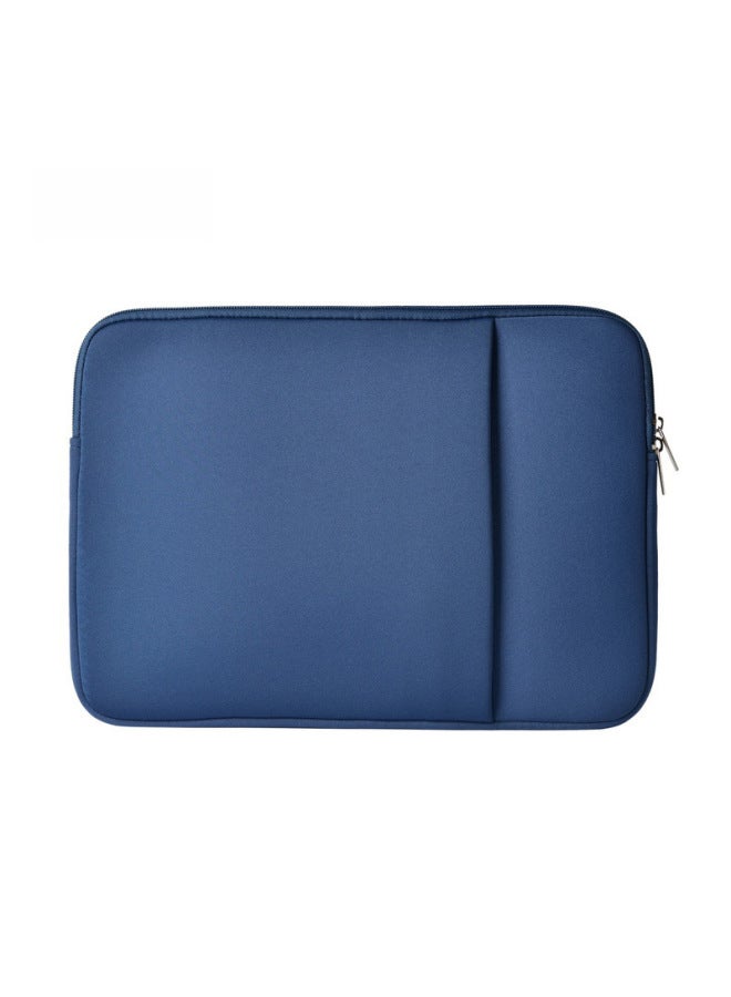 Fleece Lined Laptop Sleeve Protective Case For Macbook Tablet Computer Bag Breathable Wear Resistant Shock Absorption Soft Polyester-Color:black Fleece-lined-Dimensions:15.6 Inch - Image 3
